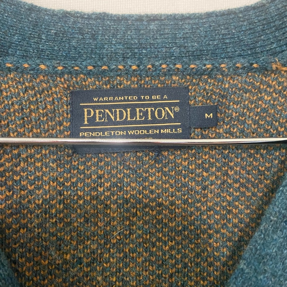 Pendleton Teal And Multicolor Patterned Cardigan - image 6